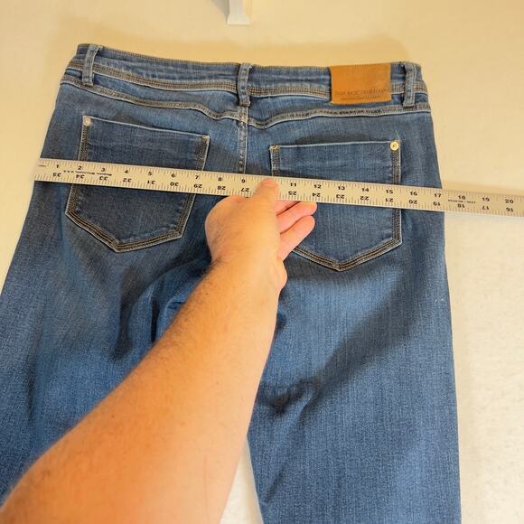 Zara Basic Denim Department Mid Rise Skinny Jeans Woman 8 32W Zipper Cuffs Z1975 - Picture 16 of 16